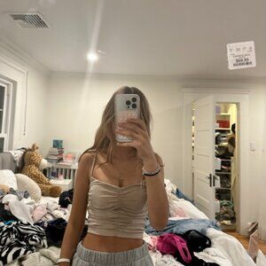 Gold princess polly tank top